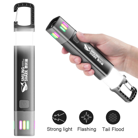 XPE+COB LED Variable Focus Flashlight USB Rechargeable Strong Light Torch 3 Gears Zoomable Flashlight for Outdoor Hiking Fishing