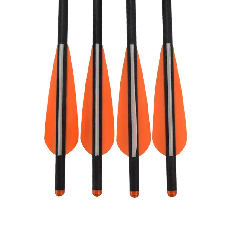 16/18/20/22 Archery Mixed Carbon Arrow Crossbow Bolt Target Hunting Orange Vanes