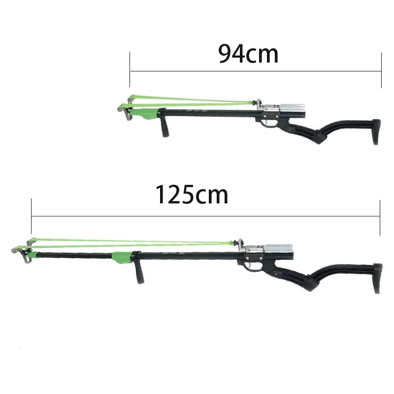 Powerful Metal Slingshot For Adults, Outdoor Hunting Catapult With green laser Heavy Duty Slingshot Rifle with 5 Thicken Rubber Bands Equipped with green laser and steel balls