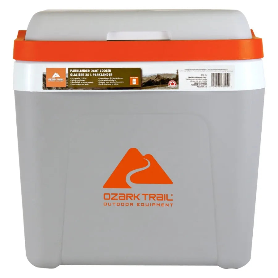Parklander Ice Chest 25L 26 qt Cooler for Outdoor Camping, Picnic, Beach Holds 32 Cans, Blue, Heavy-Duty Insulation Leak-Proof