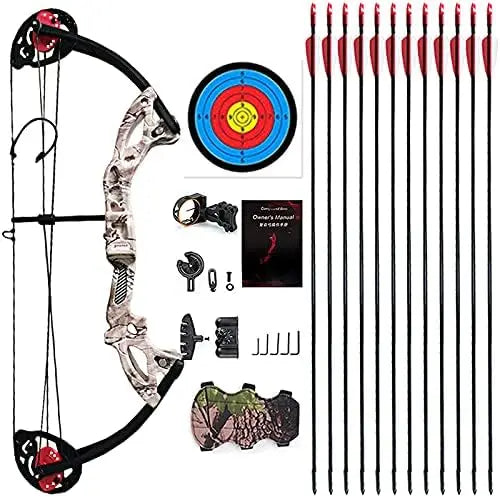 Compound Bow Archery for Youth and Beginner, Right Handed,19\\u201d-28\\u201d Draw Length,15-29 Lbs Draw Weight, 260 fps