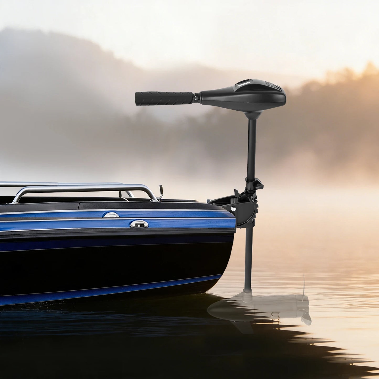 Electric Outboard Motor with Extendable Shaft 5 Forward Gears and 3 Reverse Gears Outboard Engine for Small Boats Within 9.84ft in Length and Weighing 1102 Pounds or Less