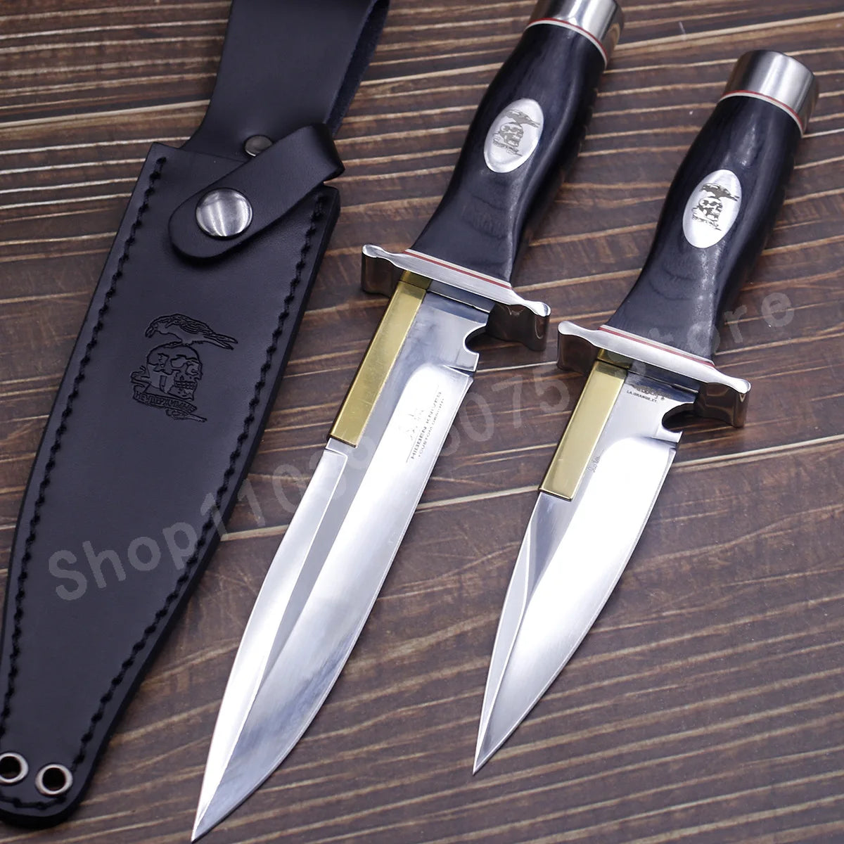 High-hardness Outdoor Straight Knife with 9Cr13Mov Blade Blackwood Handle Survival Portable and Self-defense Tactical Knife