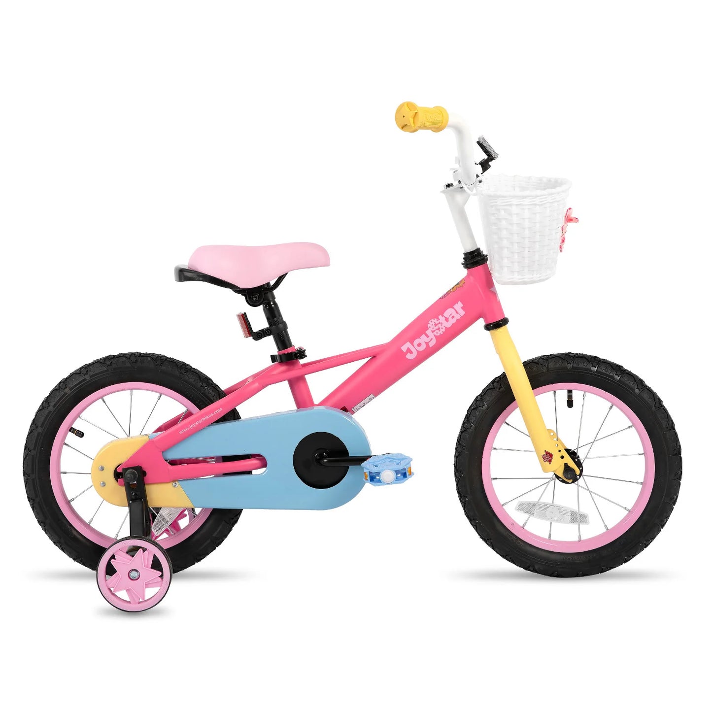 JOYSTAR Macaroon 12-18 Inch Kids Bike for 2-9 Years Girls | Toddler Girls Bike with Training Wheels & Basket, Rainbow Bikes, Children Bicycle
