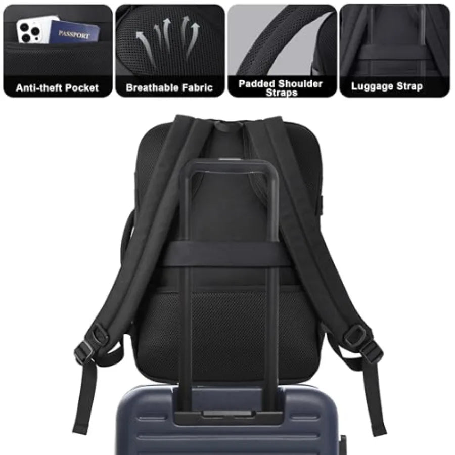 TSA Approved Carry On Backpack, Extra Large Tactical Travel Backpack for Men, Airplane Approved Weekender Bag, Water Resistant