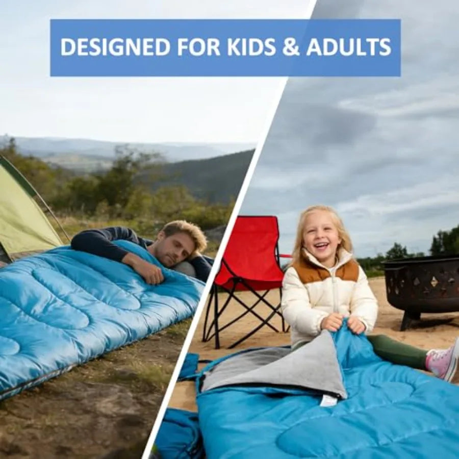 Camping Sleeping Bag Warm and Cool Weather Summer Spring Fall Lightweight Waterproof for Adults Camping Gear Equipment, Traveli