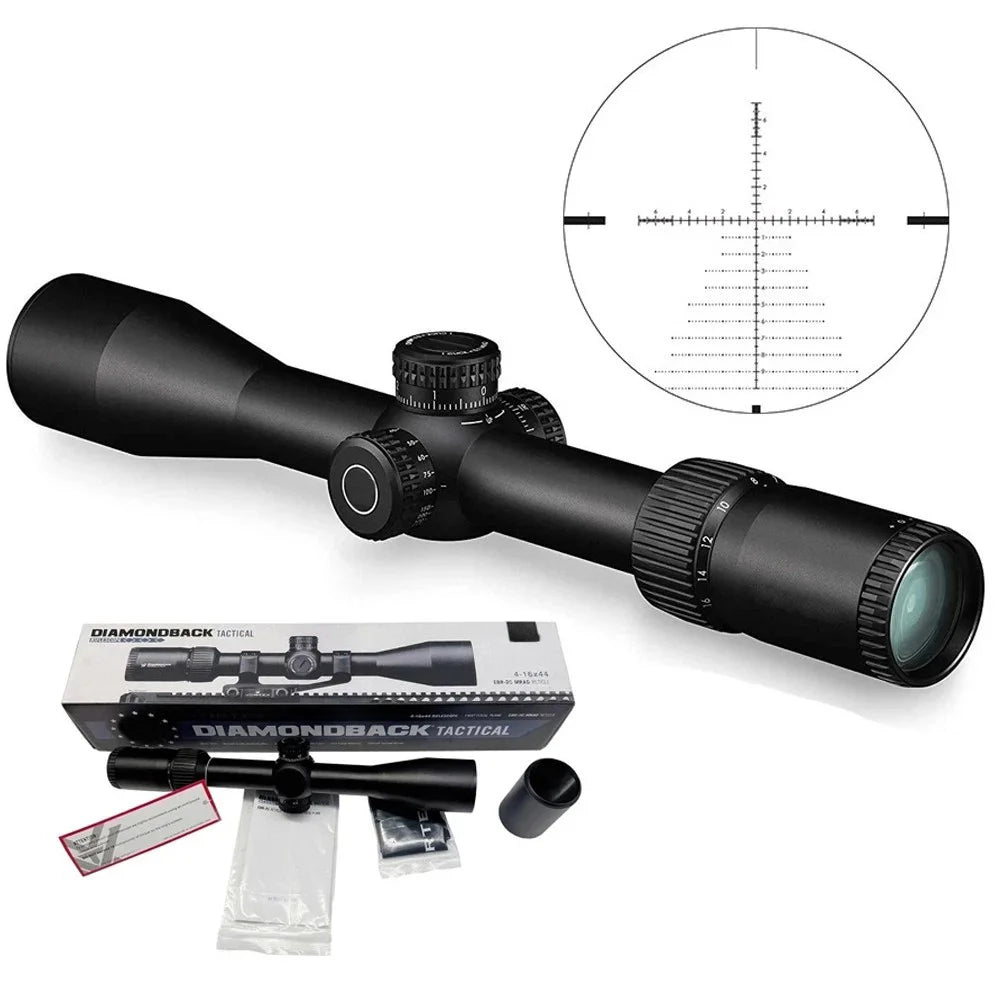 100% Original Tactical Optics 4-16x44mm FFP Scope  First Focal Plane 30mm Tube EBR-2C (MRAD) Reticle Scope for Hunting