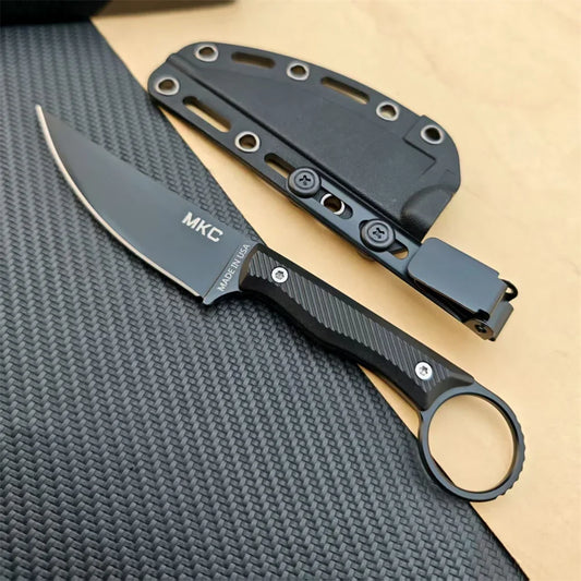 New Style MKC Speedgoat Fixed Blade Outdoor Straight Knife Nylon Wave Fiber Handle EDC Outdoor Hunting Survival with Kydex Knife