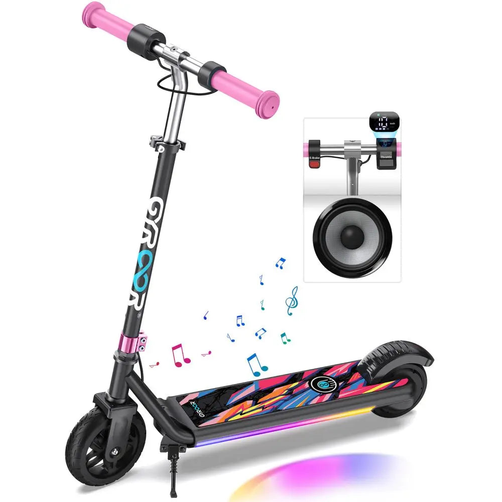 Gyroor H30Max Electric Scooter for Kids, LED Dispaly, 150W Powerful Motor, Dual Brake System, Adjustable Height and Speed