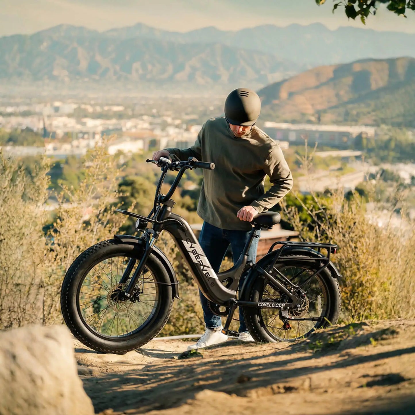 1500W Peak Step-Thru Off-road E-bike, 48V 20AH Built-in Battery , 30MPH Long Range 7-Speed Shift 20"x4.0" Fat Tire EK12&EK8