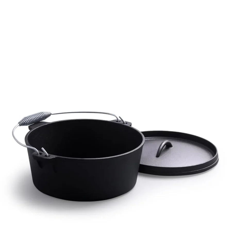 4.5Qt camping dutch oven with lid cast iron dutch oven Lifter Handle Camping Tripod Cast Iron Camping Cookware, Camping Oven -