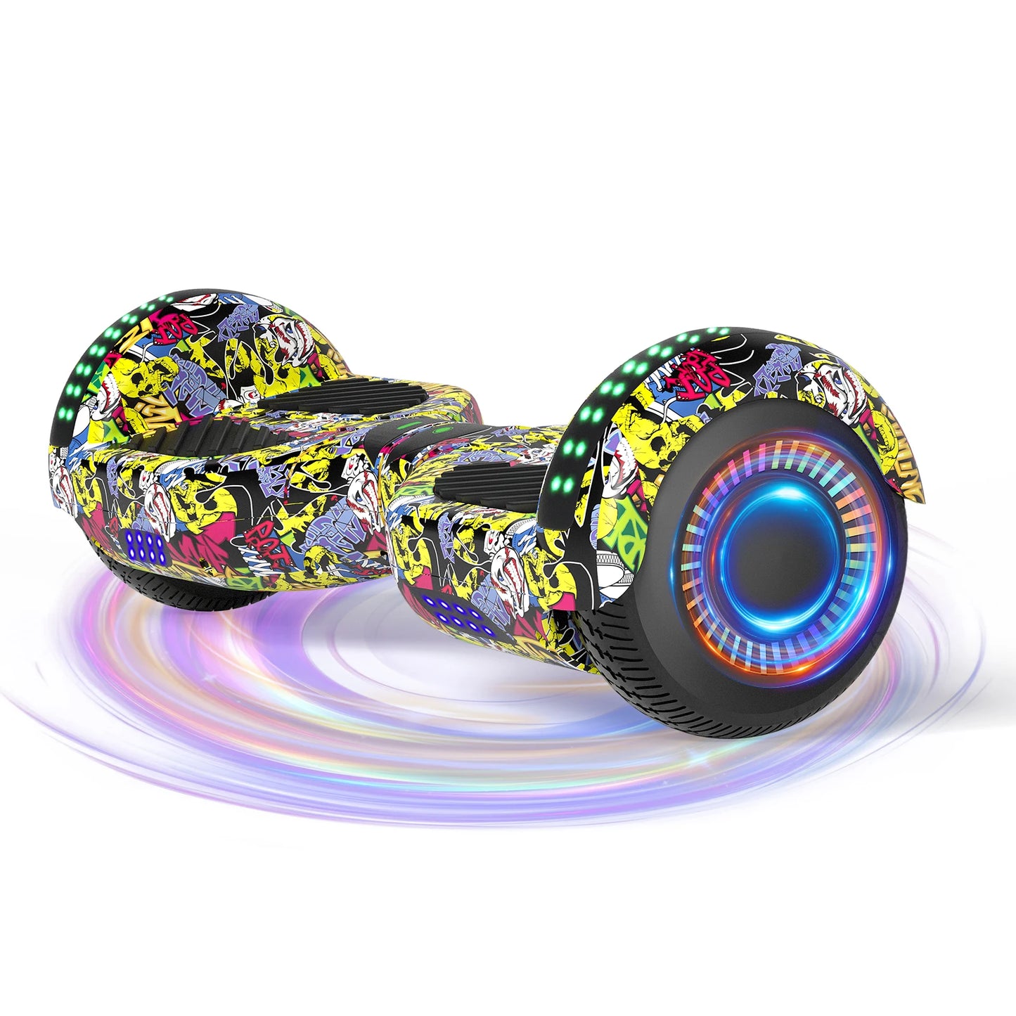 Commugo Self-Balancing Scooter with Bluetooth Speaker, APP Control, LED Lights, All Terrain Hoverboard for Kids Adults, All Ages