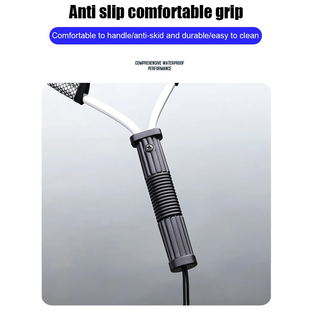 50cm Nylon Landing Net Aluminum Alloy Retractable Fishing Net Portable Collapsible Fishing Landing Mesh Foldable Fishing Tools