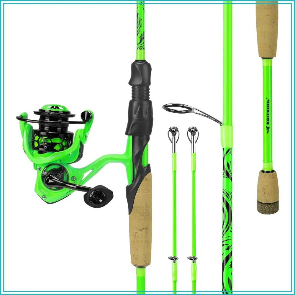 Dual-Tip Fishing Rod and Reel Combo, Spinning & Baitcaster, IM6 Graphite, Sensitive & Powerful for Freshwater