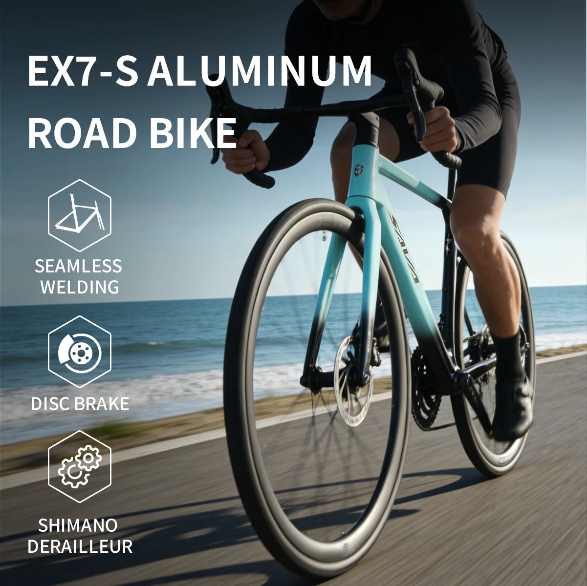 2026 New SAVA EX7‑S‑R4700 Complete Road Bike, Aluminum Frame With Carbon Fork, Shimano TIAGRA R4700 20‑Speed, 700C Hydraulic Disc Cyclocross Bicycle For Adult