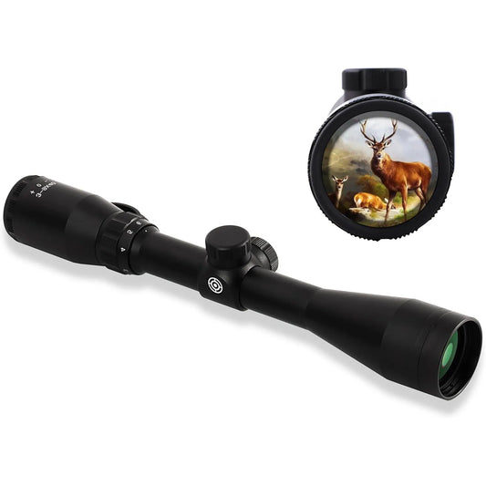 3-9x40 High-Precision Rifle Scope - Red/Green Reticle, 5-Level Illumination, 20mm Rail Fit, Durable Construction, Water-Resistan