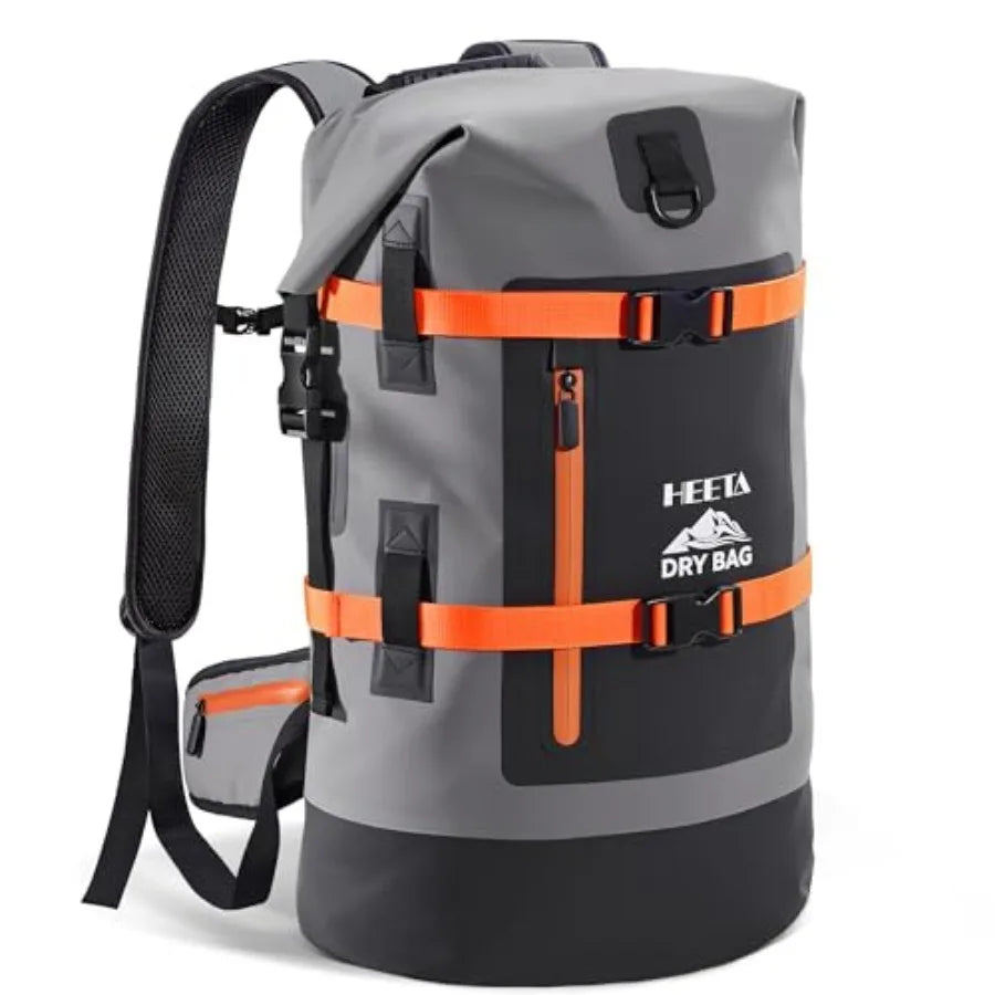Dry Bags Waterproof Backpack 40L for Men and Women, Roll Top Heavy Duty Cushioned Hiking Backpack for Kayaking Boating Paddle B