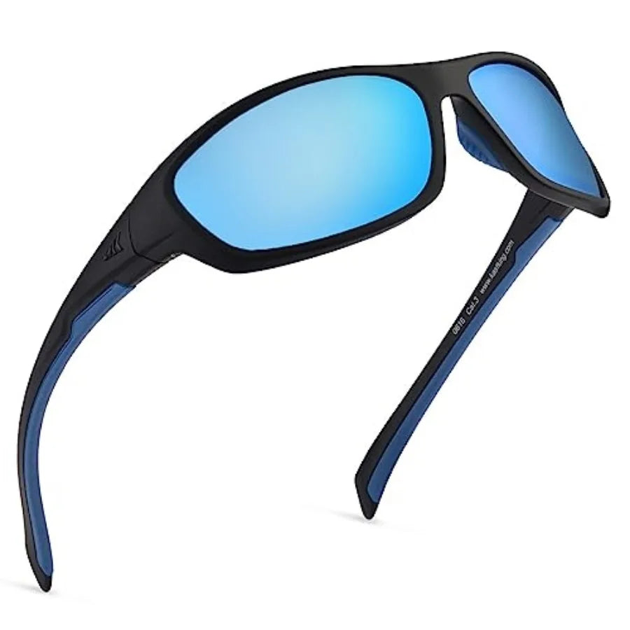 Hiwassee Polarized Sport Sunglasses for Men and Women, Wrap Sunglasses for Fishing Cycling and Running, UV Protection