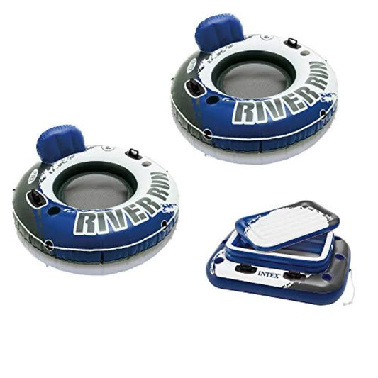 Pool inflatable mega chill II 72-can cooler float and tube with connect-and-float system blue PVC material for raft and ride-on