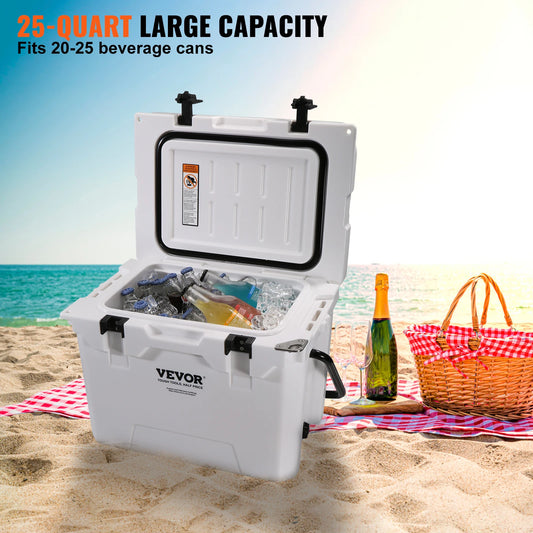 25/33/45/52QT Hard Cooler Insulated Portable Large Capacity Ice Chest Cooling Box for Family Outdoor Camping Activities