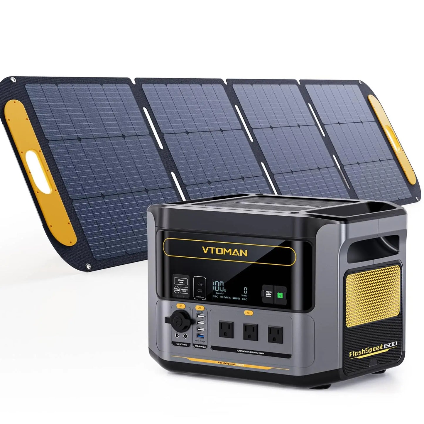 FlashSpeed 1000 Portable Power Station, 828Wh LiFePO4,1000W Output | Expandable To 2376Wh, 1H Fast Charge (0-80%)