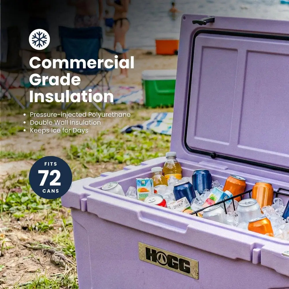 Cooler with Wheels and Handle, Wheeled Cooler, Insulated Ice Chest with Wheels and Handle for Fishing and Camping with Dry Stor