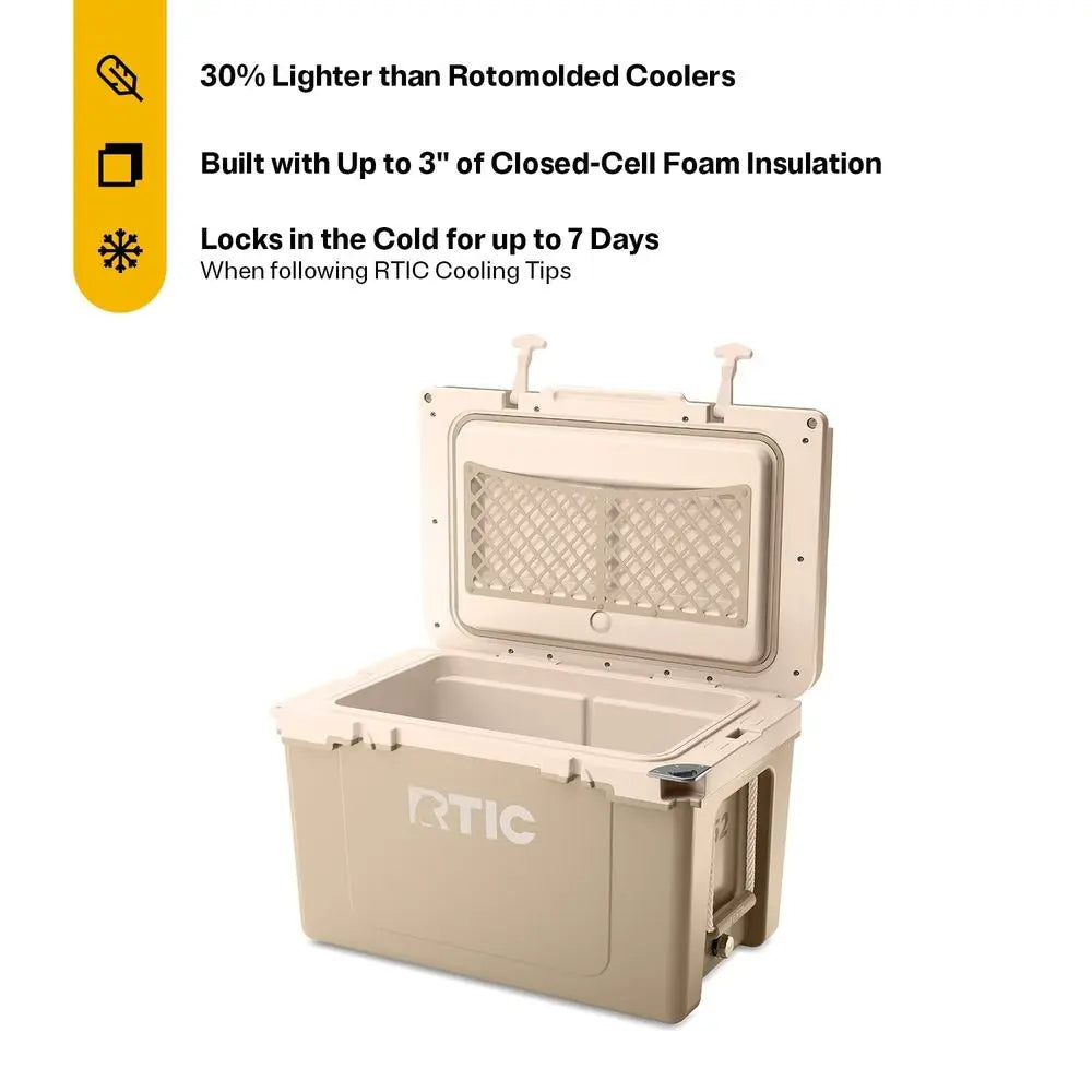 UltraLight Hard Cooler Insulated Portable Ice Chest Box for Beach, Drink, Beverage, Camping, Picnic, Fishing, Boat, Barbecue, 3
