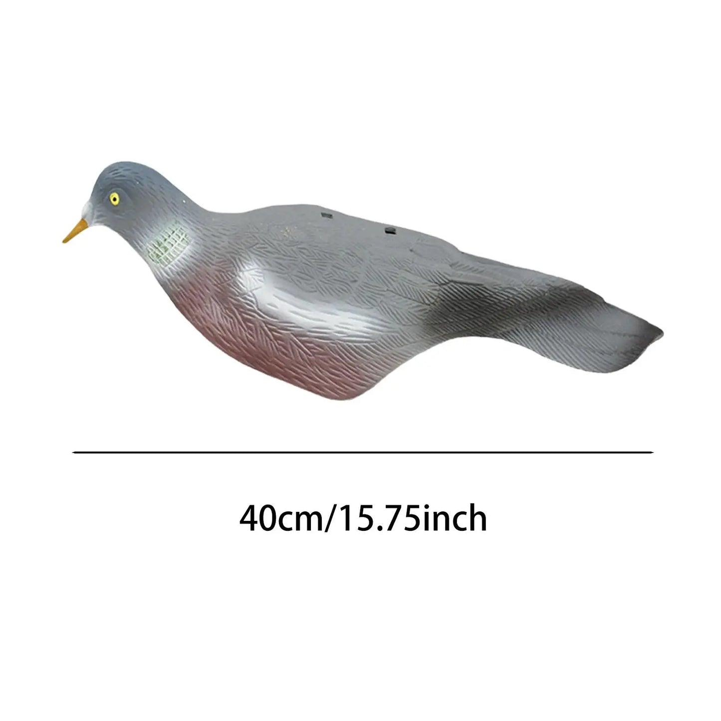 Outdoor Doves Decoy Realistic Pigeon Hunting Model Bird Scare Away Decor Multifunction for Yard Garden