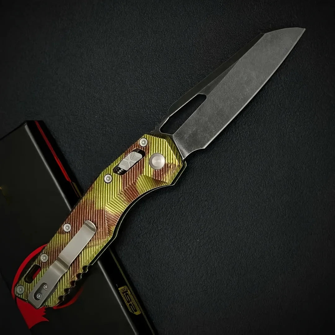 MSI Biohazard-themed Aluminum Handle Folding Knife Outdoor EDC Knife for Camping, Hiking, and Survival Top Choice for Tactical K