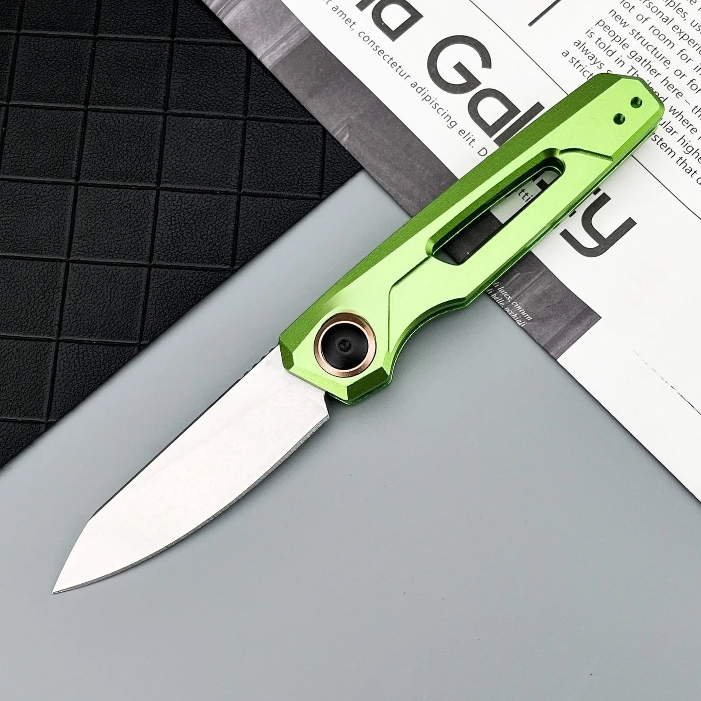 7550 Jungle Folding Knife, Featuring an 8Cr13Mov Blade and T6 Aluminum Alloy Handle—Portable Outdoor Pocket Knife for Daily Use, Exploration, Camping, Rescue, Cutting, and Hiking—Perfect Gift