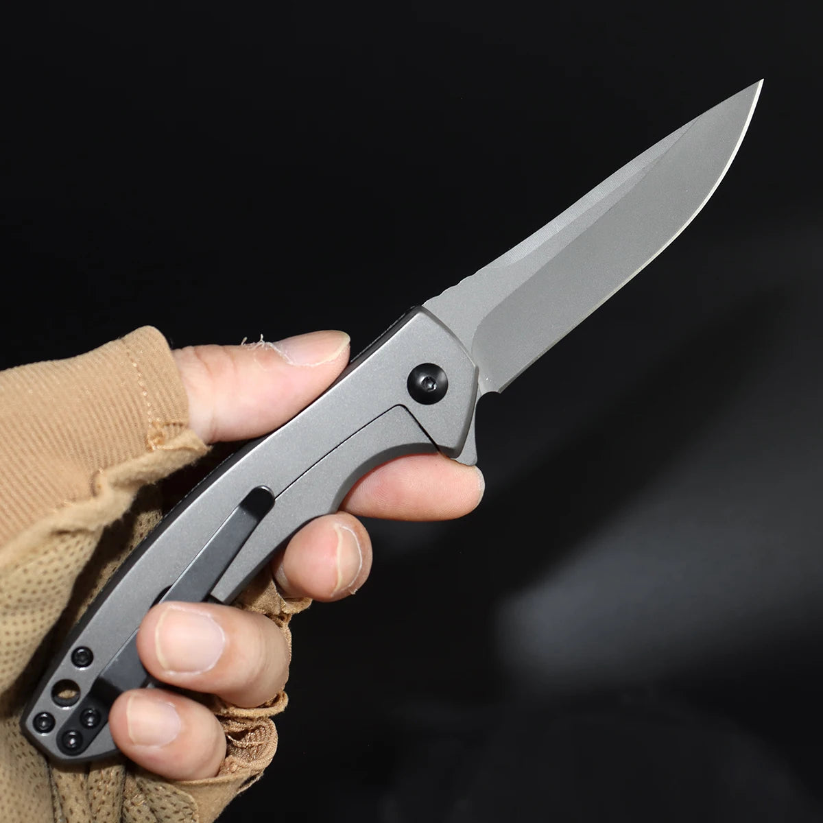 440C Steel Pocket Knife: Men's Folding Edc Multi-Tool, Outdoor Gear, Fruit Knife, Carbon Fiber Handle—Perfect for Camping, Hiking, Adventure, DIY Projects, Daily Use, Fishing, and Hunting. It Is an Excellent Gift for Men, E