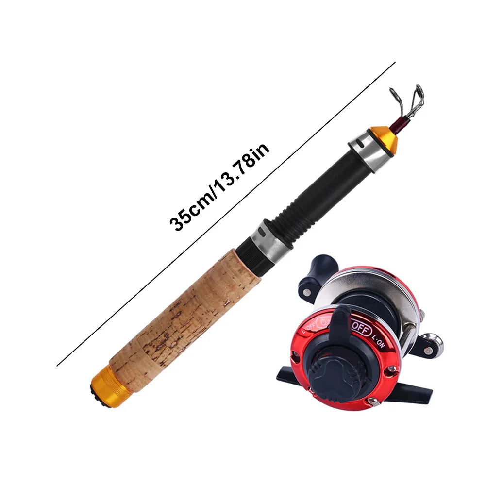 Ice Fishing Rods Winter Fishing Reels With Reel Combo Fishing Pole Set Outdoor Tackle Pole Portable Fishing Tackle Accessories ﻿
