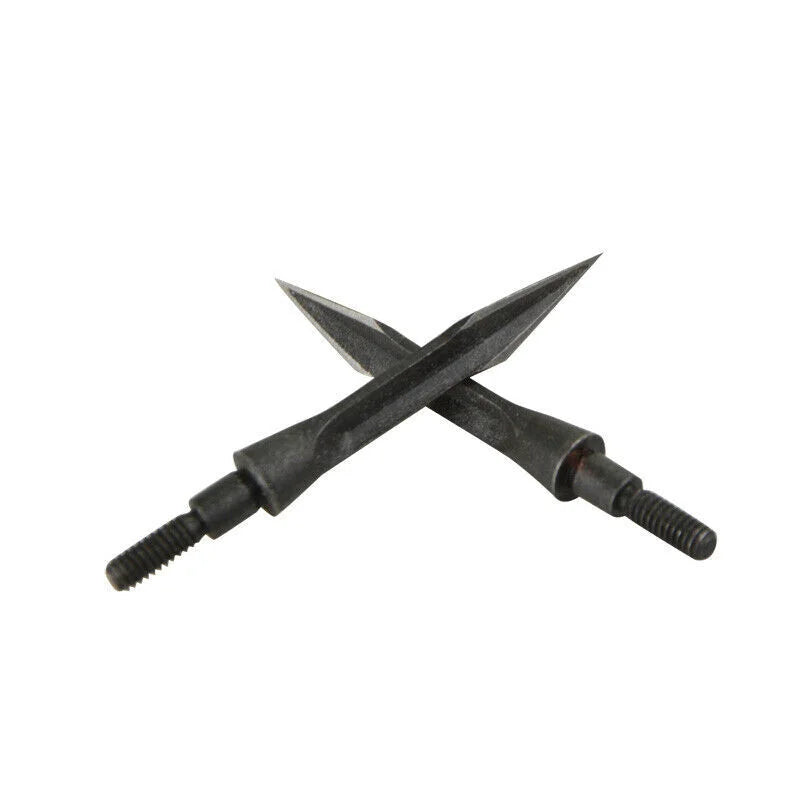 12pcs Hunting Arrowhead General Thread High Carbon Steel Arrow Head for Outdoor Archery Shooting Hunt Target Broadhead