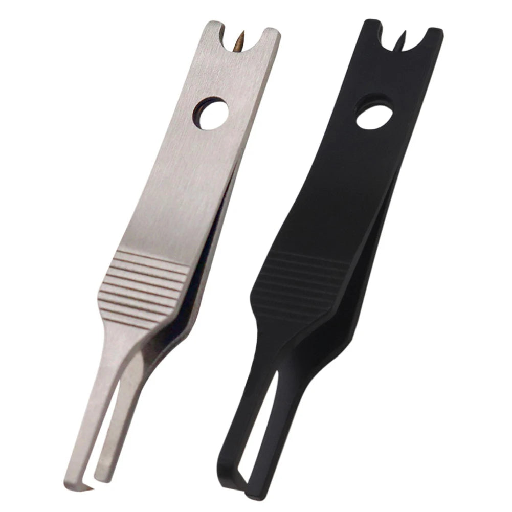 Fishing Line Tweezers Cutter Quick Split Rings Opener Stainless Steel Mini Fishing Pliers Lures Rings Opener Fishing Accessories