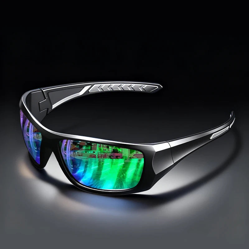 Windproof Sports Sunglasses - Polarized, UV400 Protection, Wraparound Design for Men & Women-Ideal for Cycling, Running,fishing