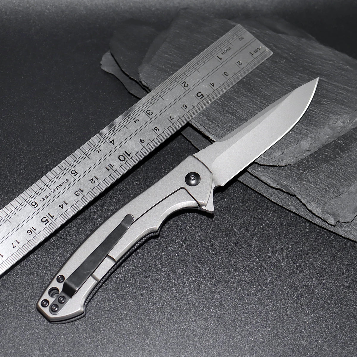440C Steel Pocket Knife: Men's Folding Edc Multi-Tool, Outdoor Gear, Fruit Knife, Carbon Fiber Handle—Perfect for Camping, Hiking, Adventure, DIY Projects, Daily Use, Fishing, and Hunting. It Is an Excellent Gift for Men, E