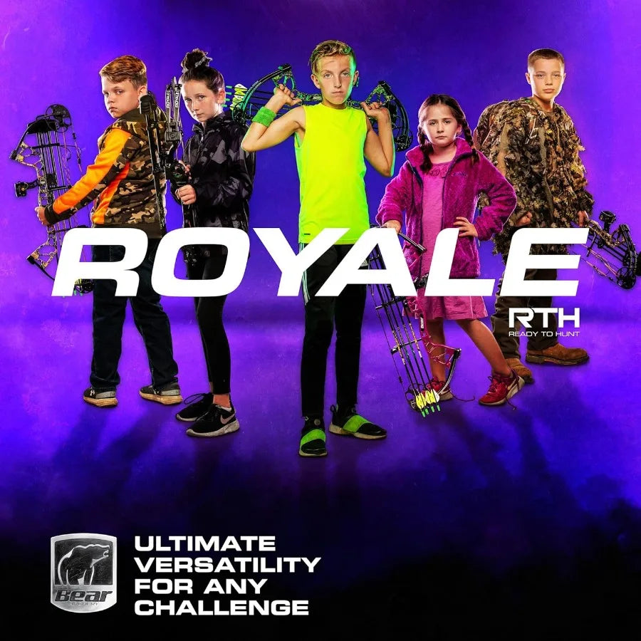 Archery Royale Ready to Hunt Compound Bow Package for Adults and Youth 12 27 Draw Length 550 Lbs Draw Weight Up to 290 FPS