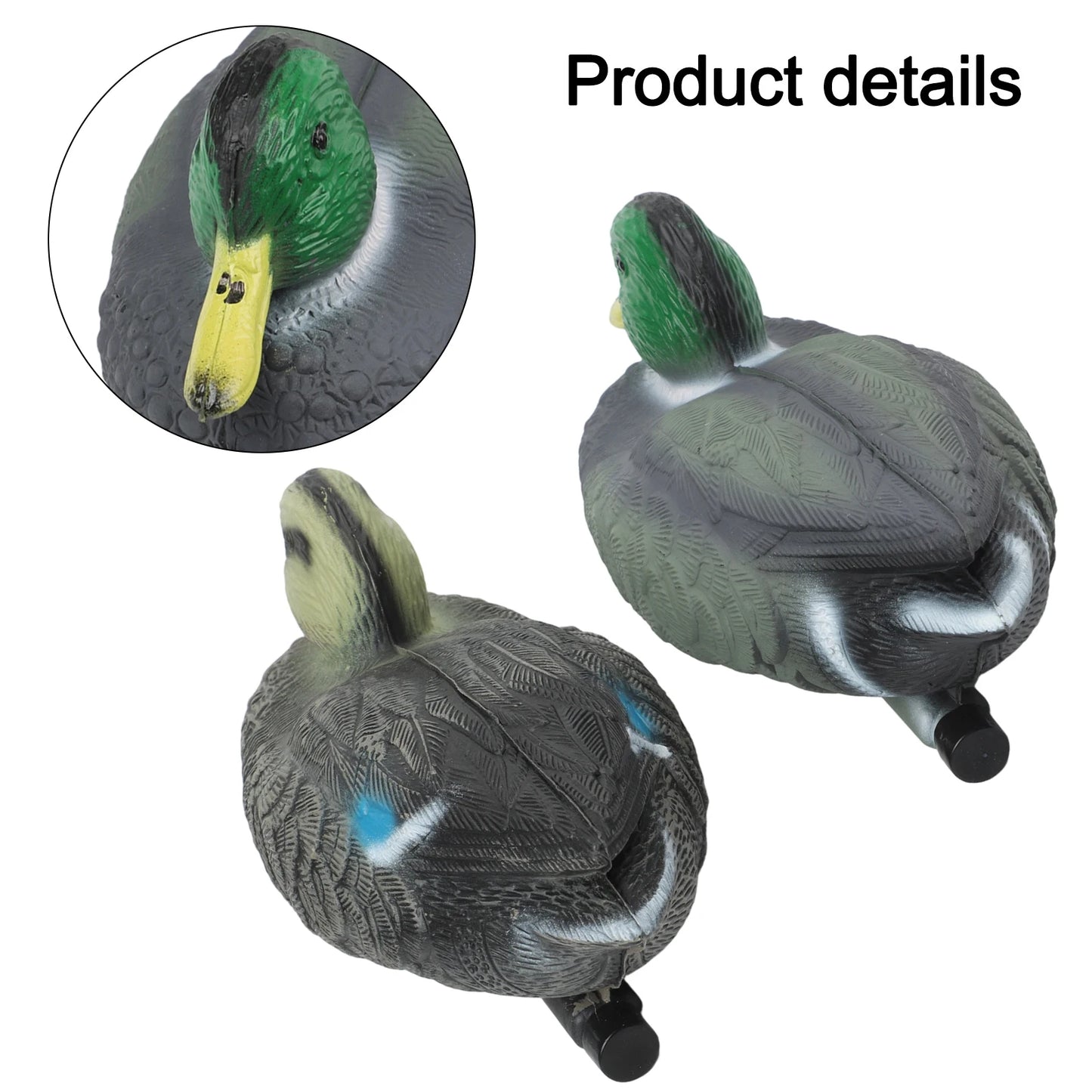 2 Pcs Realistic Floating  Duck Decoys Set For Ducks For  Garden Pond For Waterfowl  Hunting Park Lake Simulated Duck  Decor