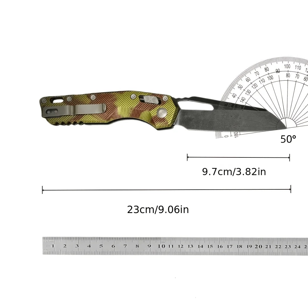 MSI Biohazard-themed Aluminum Handle Folding Knife Outdoor EDC Knife for Camping, Hiking, and Survival Top Choice for Tactical K
