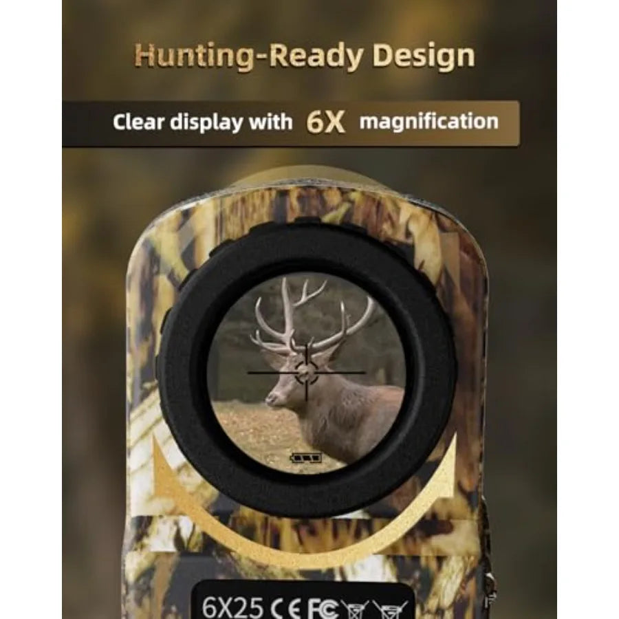 Hunting Range Finder 700 Yards Waterproof Archery Rangefinder for Bow Hunting with Range and Speed Mode Free Battery Carrying C