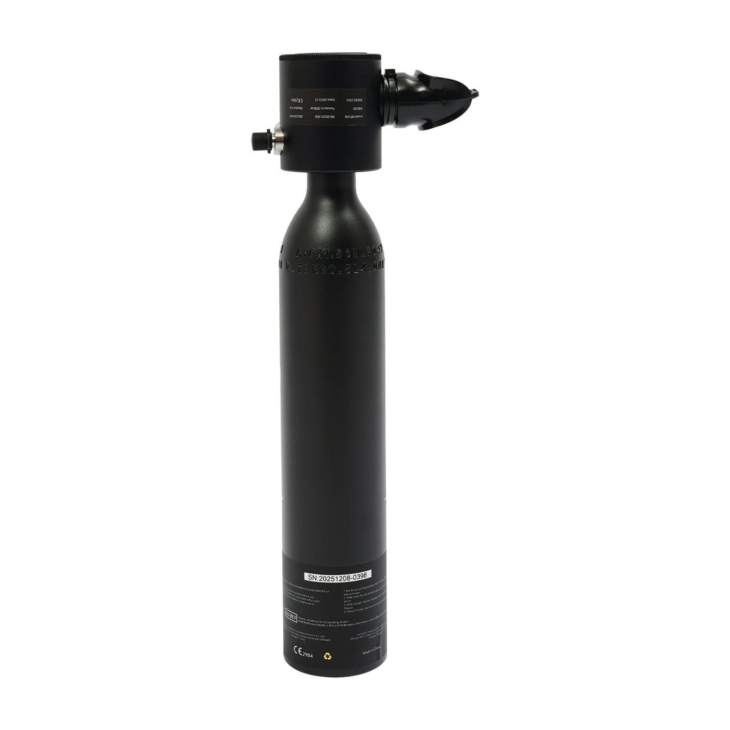 Mini Diving Tank Kit 0.5L, 6061 Aluminum Scuba Cylinder with Pressure Gauge, Triple Filtration for Shallow Diving