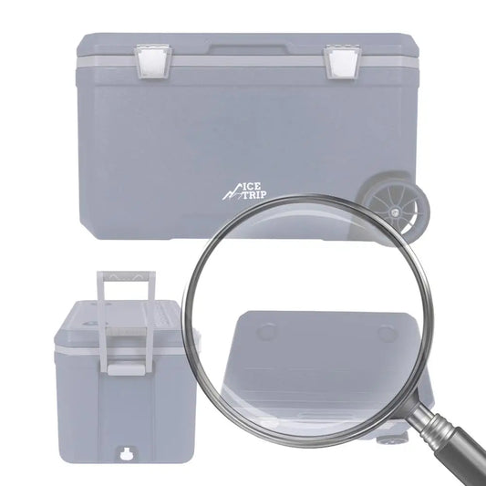 72L Ultra-Light Wheeled Cooler Hard Insulated Portable Ice Chest Box for Beach/Drink/Beverage/Camping/Picnic/Fishing//Barbecue