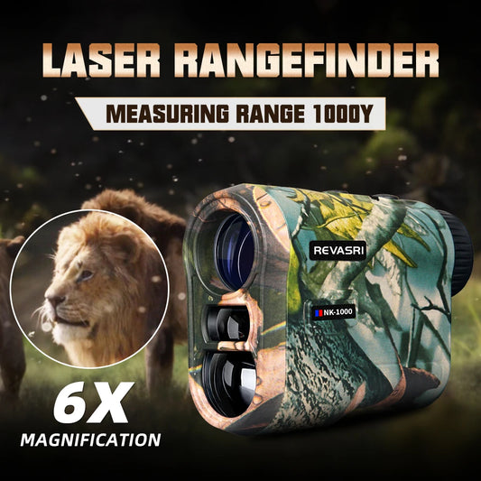 REVASRI Laser Rangefinder 1000M Hunting Range Finder with Type-C Rechargeable Outdoor Target Acquisition Technology Monocular