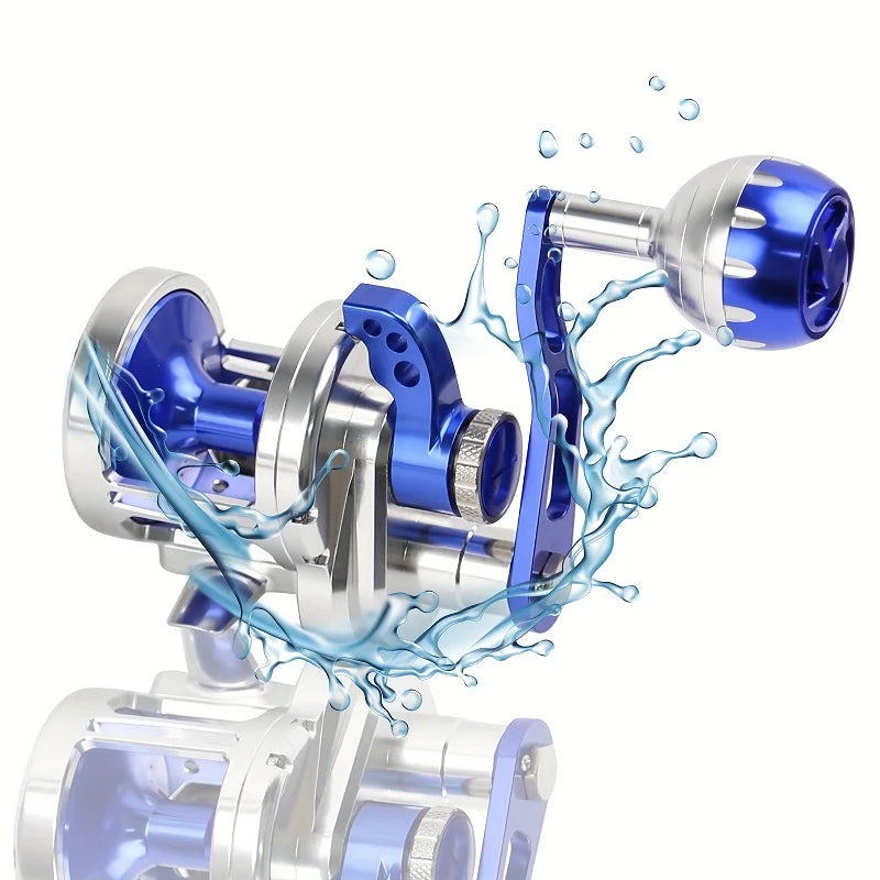 Metal fishing Jigging Reel, Max Drag 32KG Heavy High quality sea fishing reels and high performance 6.3:1 all metal fishing reel clamp reel
