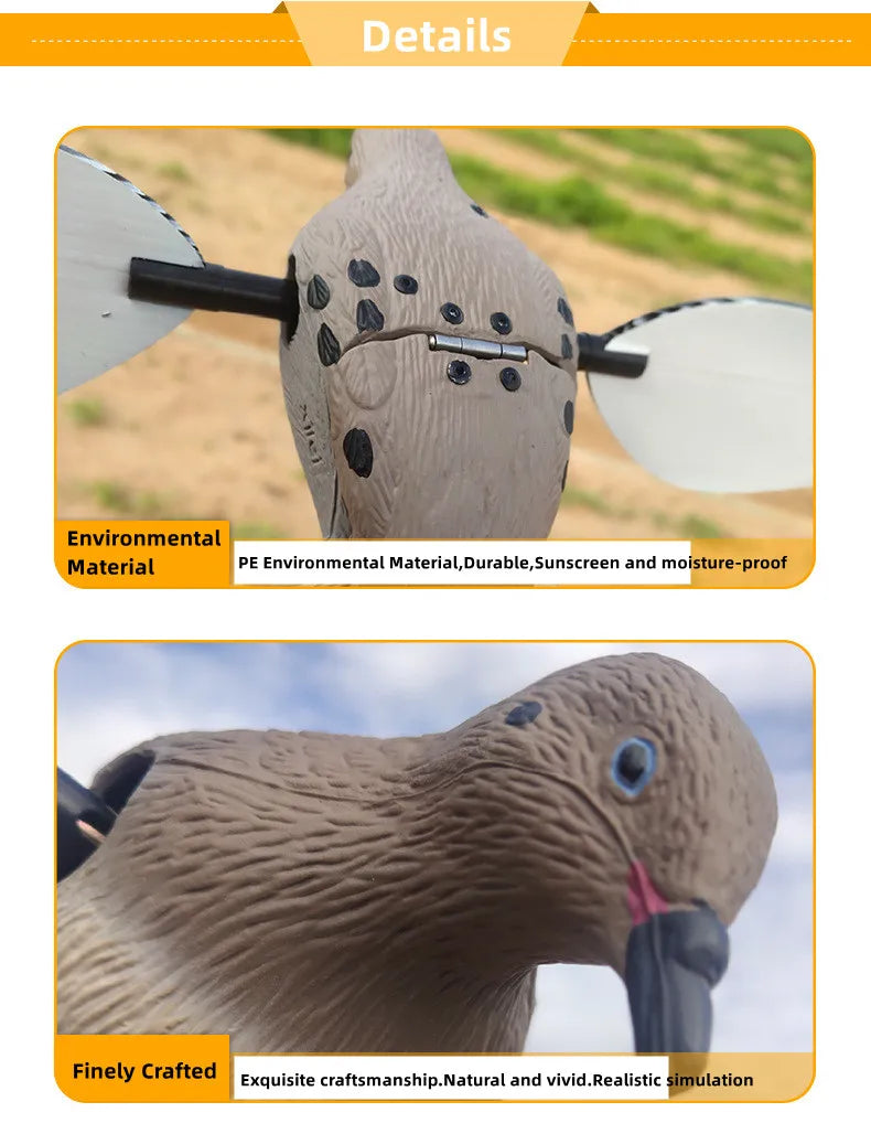 Remote Control Electric Simulation Pigeons Outdoor Animal Props Bait Pigeons Hunting Decoy Doves Garden Decoration Accessories