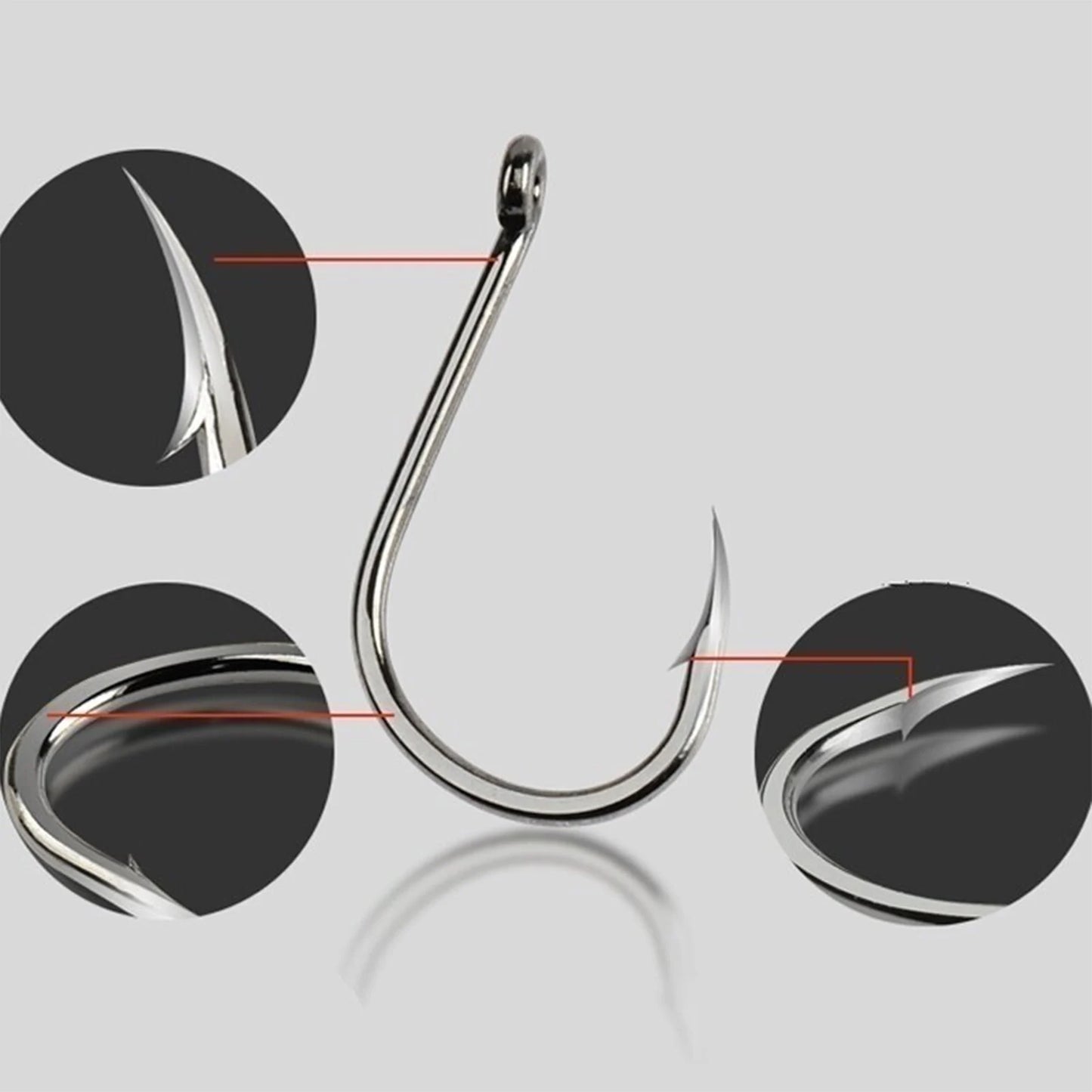 10 styles 100PCS Fishing Hooks Kits Worm Catfish Hooks Equipment Supplies Suitable for Shellfish Squid Crucian Carp