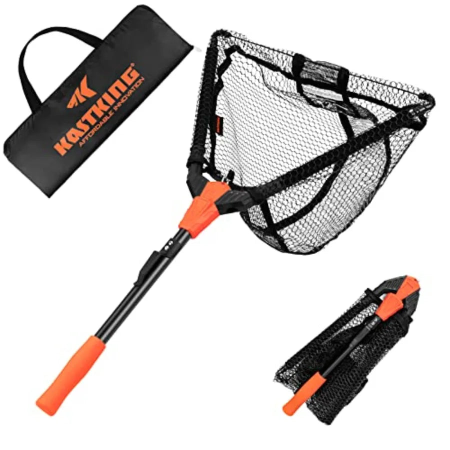 Pontus Fishing Net, Foldable and Lightweight Landing Net with Built in Length Scale, Strength Aluminum Handle, Fishing Gear and