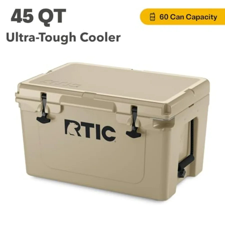 Ultra-Tough Cooler Hard Insulated Portable Ice Chest Box for Beach, Drink, Beverage, Camping, Picnic, Fishing, Boat, Barbecue R