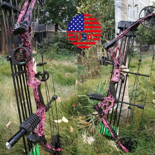 Archery Let-off 80% Compound Bow Arrows Set 30-70lbs 320FPS High Strength Alloy Handle for Archery Shooting Hunting Sports