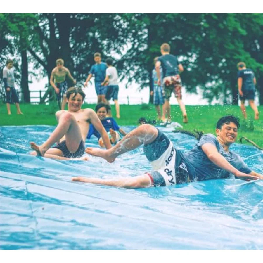 40ft x 6ft Heavy Duty Slip and Slide with 2 Bodyboards Tear-Resistant Lawn Water Slide for Backyard Summer Outdoor Play Easy to